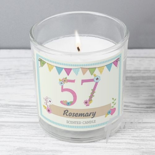 Personalised Birthday Craft Scented Jar Candle