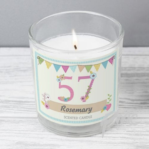 Personalised Birthday Craft Scented Jar Candle