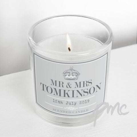 Personalised Royal Crown Scented Jar Candle