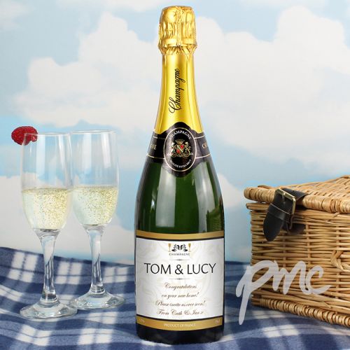 Personalised Damask Champagne