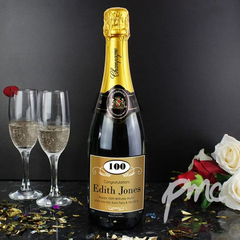Personalised Ornate Champagne