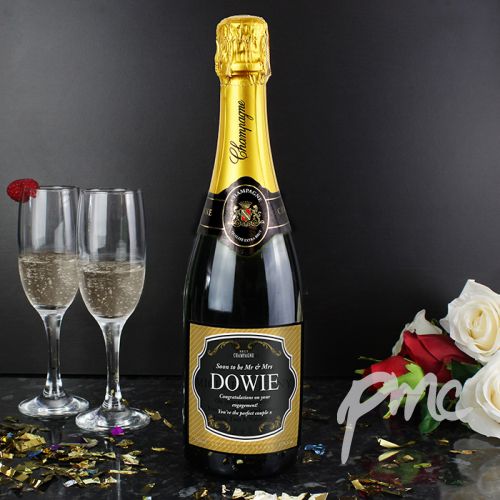 Personalised Gold & Black Champgane