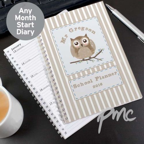 Personalised Woodland Owl A5 Diary