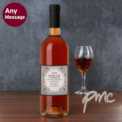 Personalised Vineyard Rose Wine