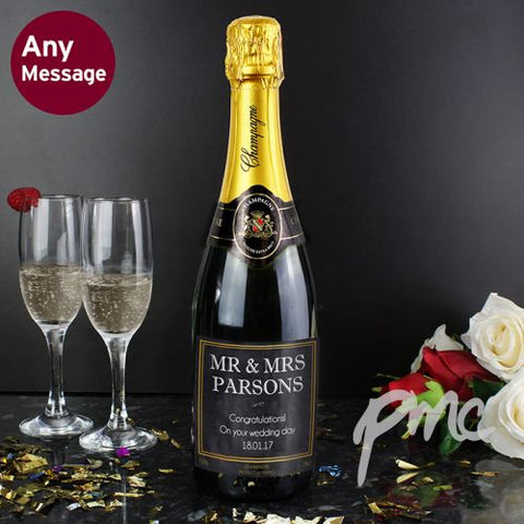 Personalised Chalkboard Champagne