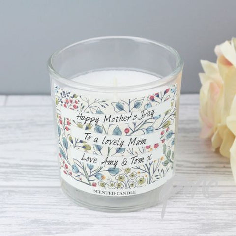 Personalised Botanical Scented Jar Candle