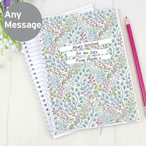 Personalised Botanical A5 Notebook