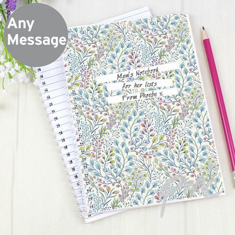 Personalised Botanical A5 Notebook
