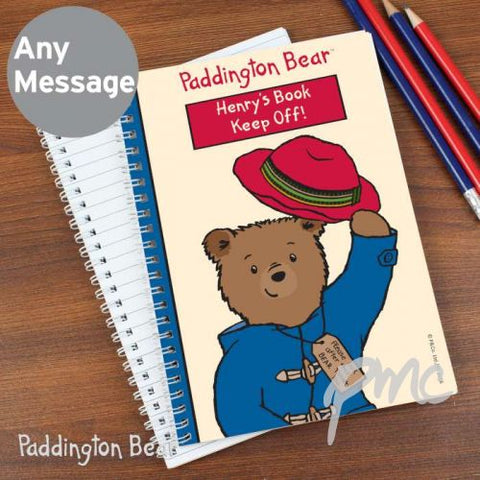 Personalised Paddington Bear A5 Notebook
