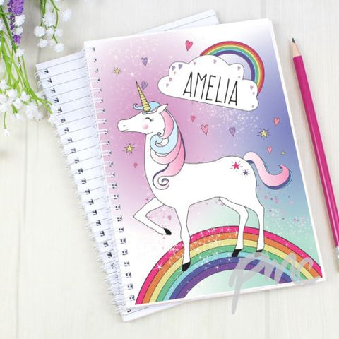 Personalised Unicorn A5 Notebook