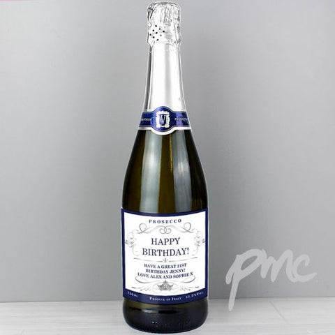 Personalised Any Message Bottle of Prosecco