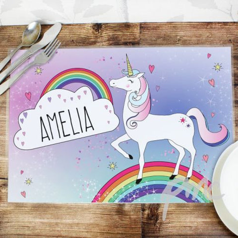 Personalised Unicorn Placemat