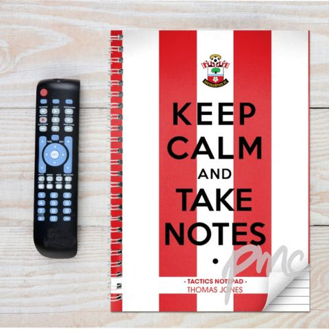 Personalised Southampton Keep Calm A4 Notebook