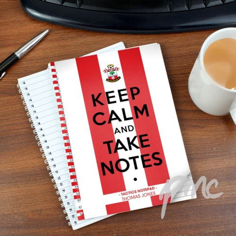 Personalised Southampton Keep Calm A5 Notebook