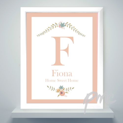 Personalised Floral Bouquet White Framed Poster Print