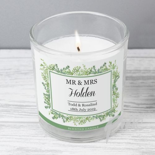 Personalised Fresh Botanical Scented Jar Candle