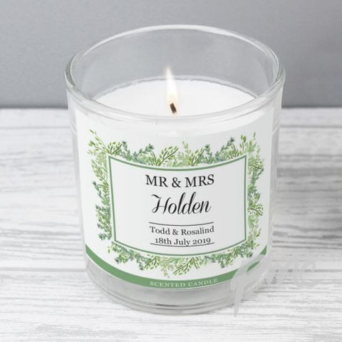 Personalised Fresh Botanical Scented Jar Candle