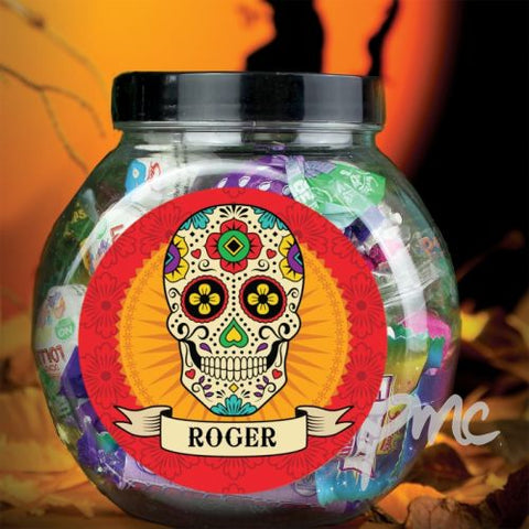 Personalised Sugar Skull Sweet Jar