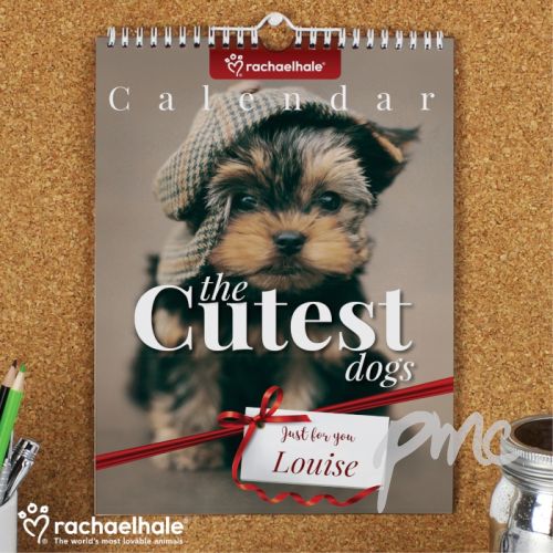 Personalised Rachael Hale 'The Cutest Dogs' A4 Wall Calendar