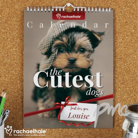 Personalised Rachael Hale 'The Cutest Dogs' A4 Wall Calendar