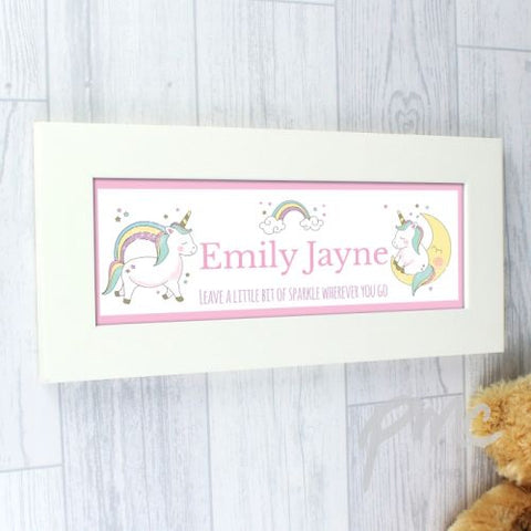 Personalised Baby Unicorn Name Frame