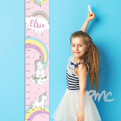 Personalised Baby Unicorn Height Chart