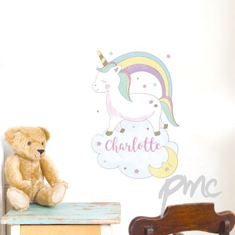 Personalised Baby Unicorn Wall Art