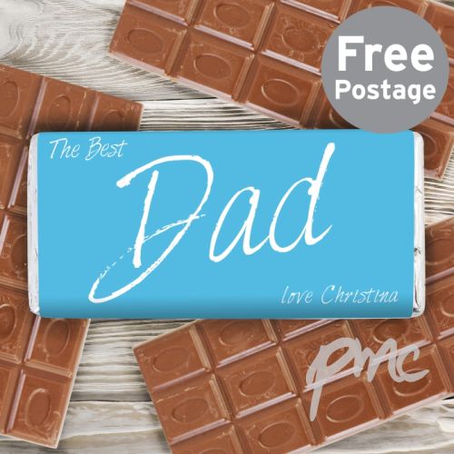 Personalised The Best Dad Milk Chocolate Bar
