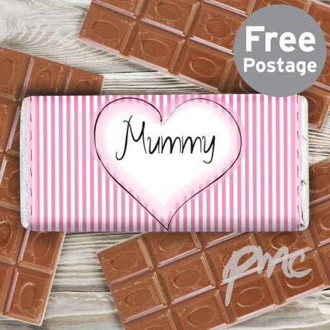 Personalised Heart Stitch Milk Chocolate Bar