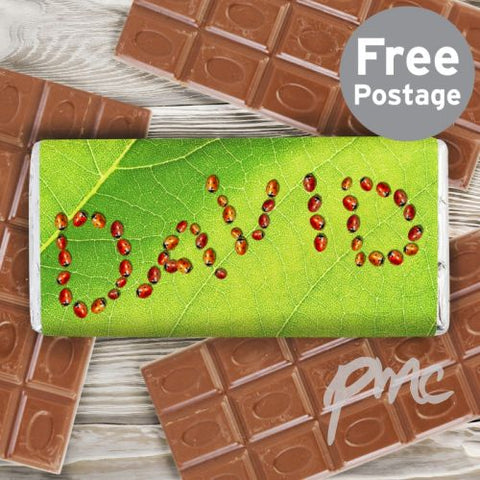 Personalised Ladybird Milk Chocolate Bar