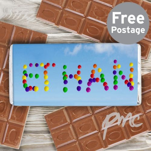 Personalised Balloons Milk Chocolate Bar