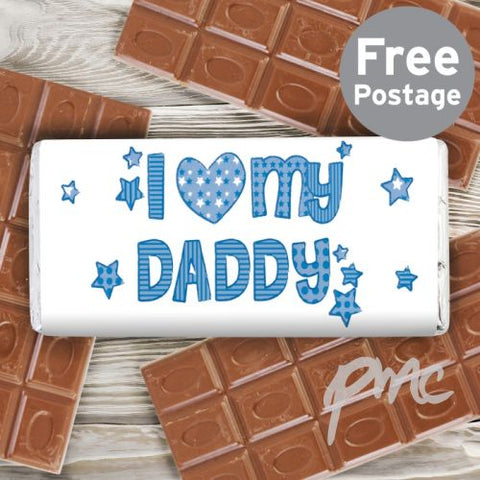 Personalised Patterns I Heart My Milk Chocolate Bar