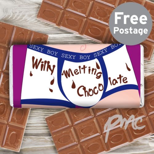 Personalised Willy Melting Milk Chocolate Bar