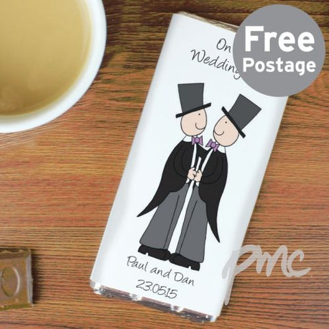 Personalised Cartoon Male Civil Milk Chocolate Bar