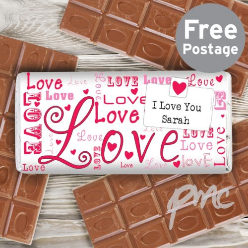 Personalised Lots of Loves Milk Chocolate Bar