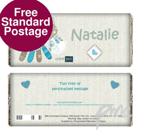 Personalised Cotton Zoo Calico the Kitten Milk Chocolate Bar