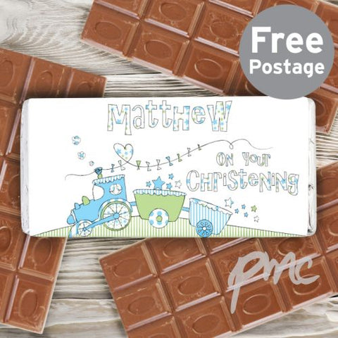 Personalised Whimsical Train Milk Chocolate Bar