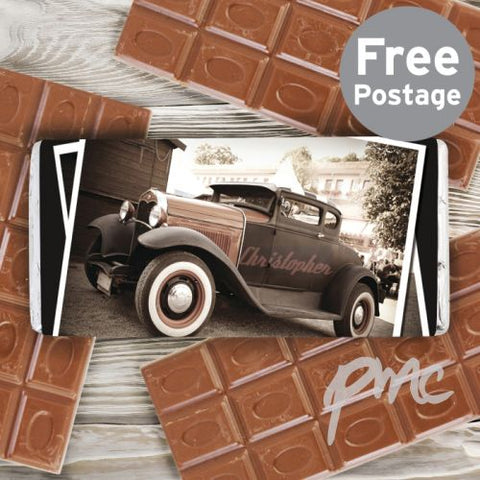 Personalised Classic Car Milk Chocolate Bar
