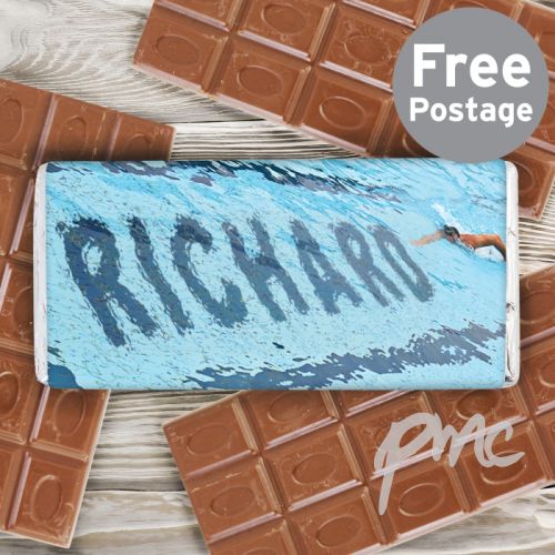 Personalised Swimmer Milk Chocolate Bar