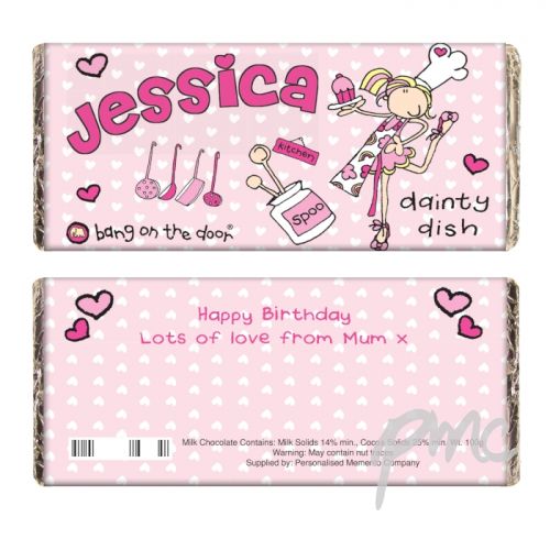 Personalised Dainty Dish Milk Chocolate Bar