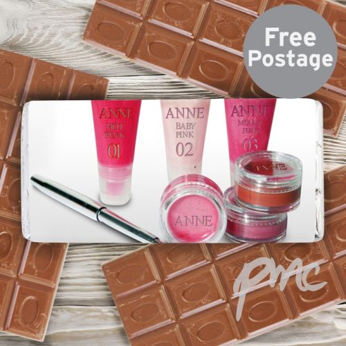Personalised Lip Gloss Milk Chocolate Bar