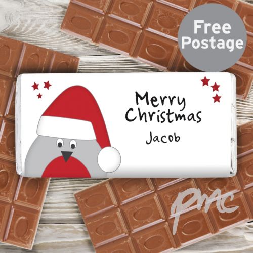 Personalised Robin Milk Chocolate Bar