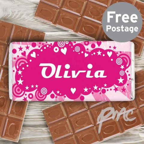 Personalised Retro Milk Chocolate Bar