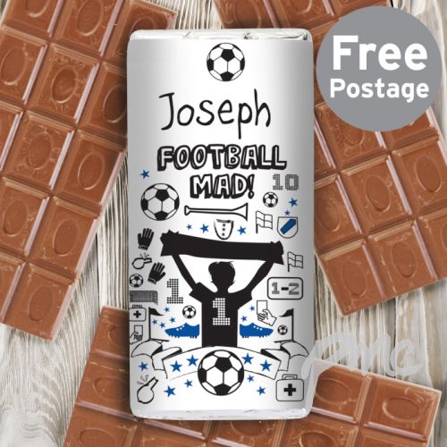 Personalised Football Milk Chocolate Bar