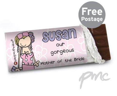 Personalised Bang on the Door  Wedding  Female Milk Chocolate Bar