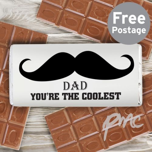 Personalised Moustache Milk Chocolate Bar