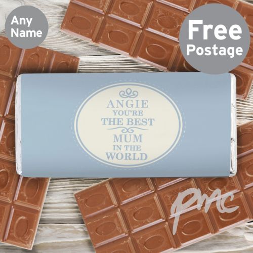 Personalised The Best in the World Milk Chocolate Bar