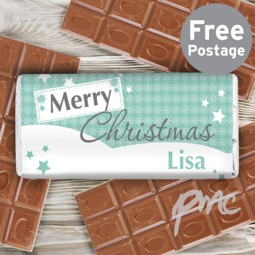 Personalised Snowflake Milk Chocolate Bar