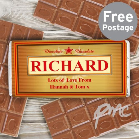Personalised Luxury Milk Chocolate Bar