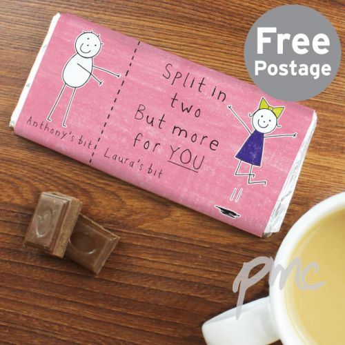 Personalised Purple Ronnie Her Half... Milk Chocolate Bar
